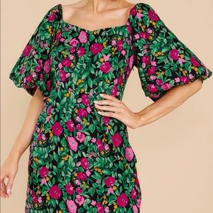 NWT puff sleeve short dress - size large